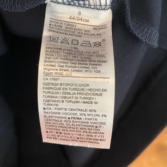 Banana Republic Navy Sheath Ruffle Sleeve Dress - Picture 6 of 7